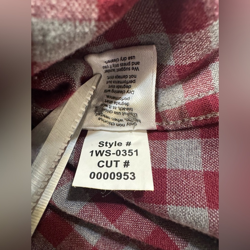 Mizzen + Main Mens XL Trim Fit Plaid Red Athleisure Performance City Flannel - Picture 5 of 8